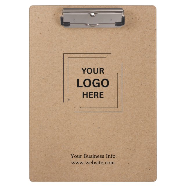 Rustic Kraft Corporate Branding Clipboard Design (Front)