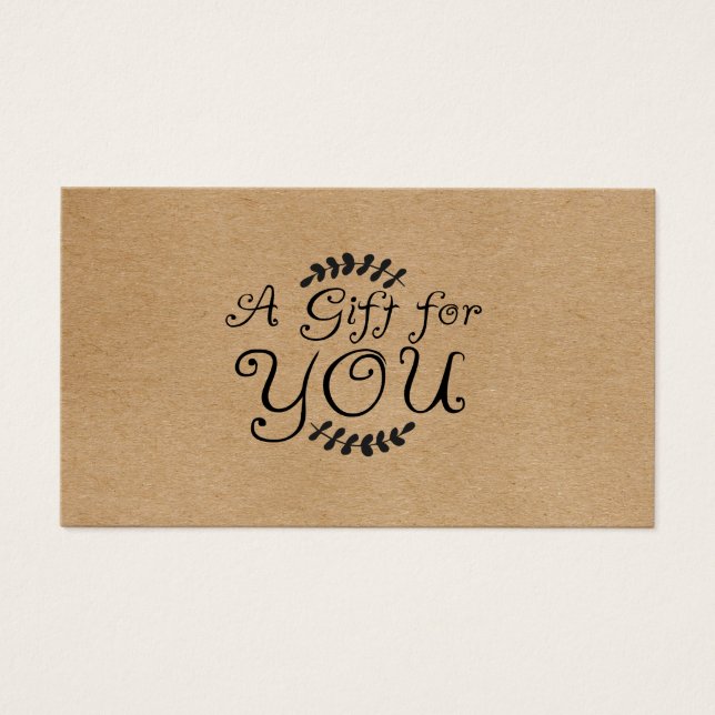 Rustic Kraft Gift Card (Front)