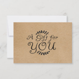 Rustic Kraft Gift Certificate