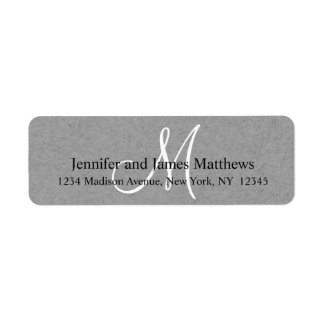 Rustic Kraft Grey Monogram for Weddings