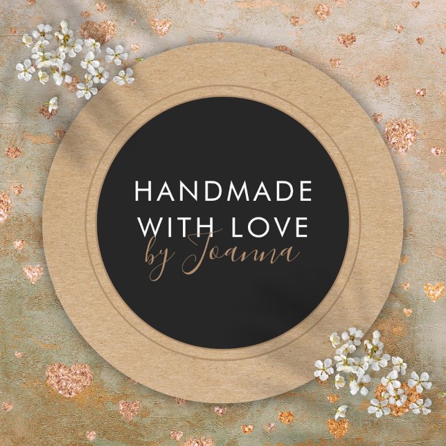 Rustic Kraft Handmade Product Business Label (Rustic Kraft Handmade Product Business Label)