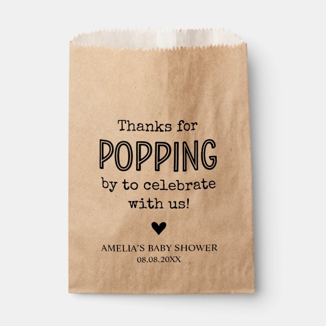 Rustic Kraft Let Love Grow Seed Wedding Favour Bag (Front)