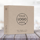 Rustic Kraft Logo | Business Corporate Modern Binder<br><div class="desc">A simple natural custom rustic kraft business template in a modern minimalist style which can be easily updated with your company logo and company slogan or info. If you need any help personalizing this product,  please contact me using the message button below and I'll be happy to help.</div>