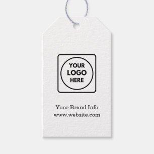 Rustic Kraft Logo   Custom Modern Minimal Branding Gift Tags