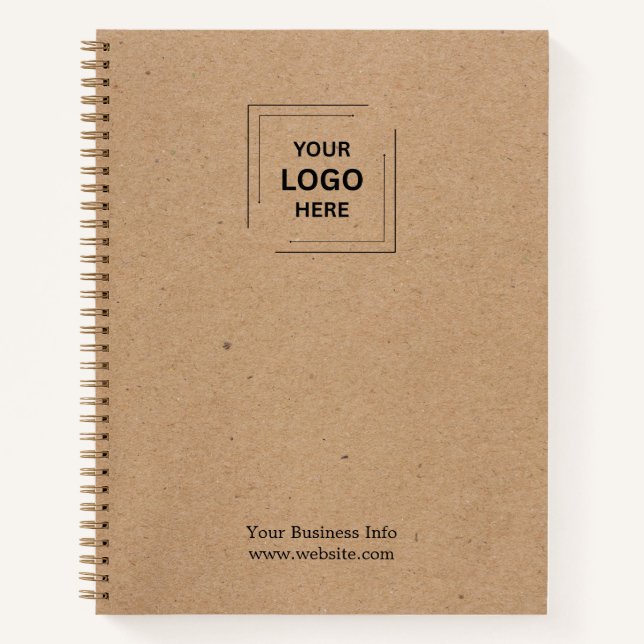 Rustic Kraft Minimal Corporate Branding Design Notebook (Front)