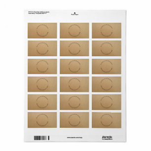 Rustic Kraft Modern Stylish Professional  Label