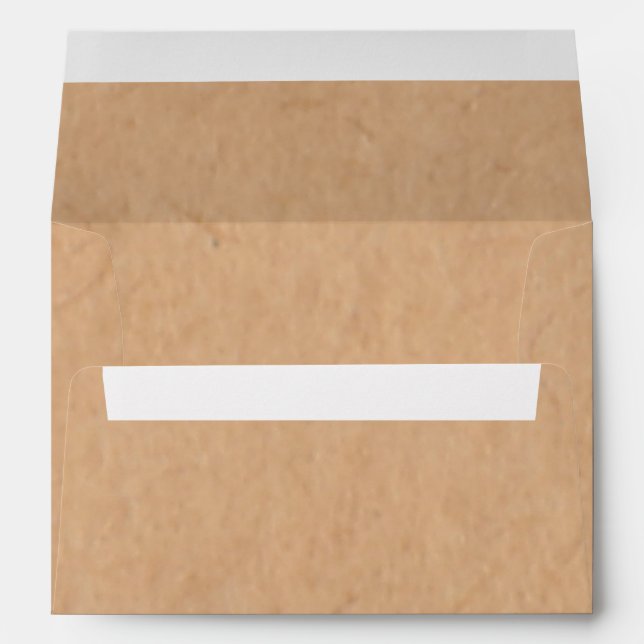 Rustic Kraft Paper Background Style Envelope (Back (Bottom))
