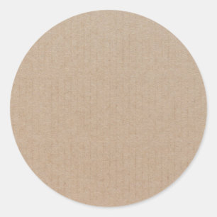 Rustic Kraft Paper Blank Template Custom Classic Round Sticker