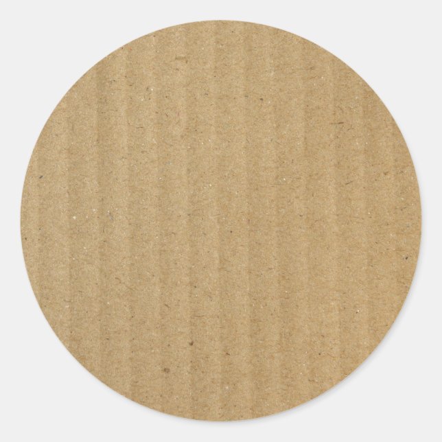 Rustic Kraft Paper Blank Template Custom  Classic Round Sticker (Front)