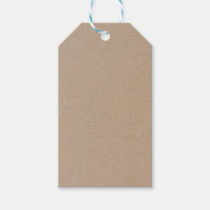 Rustic Kraft Paper Blank Template Custom Gift Tags