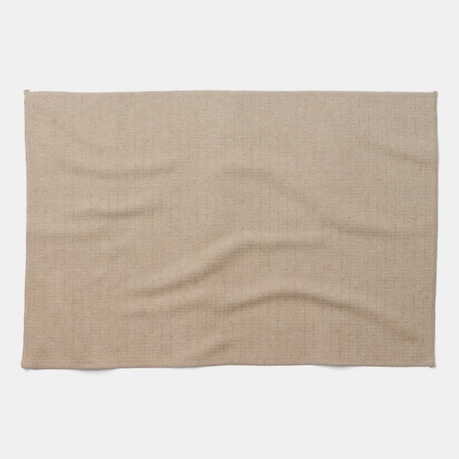Rustic Kraft Paper Blank Template Custom Kitchen Towel (Horizontal)