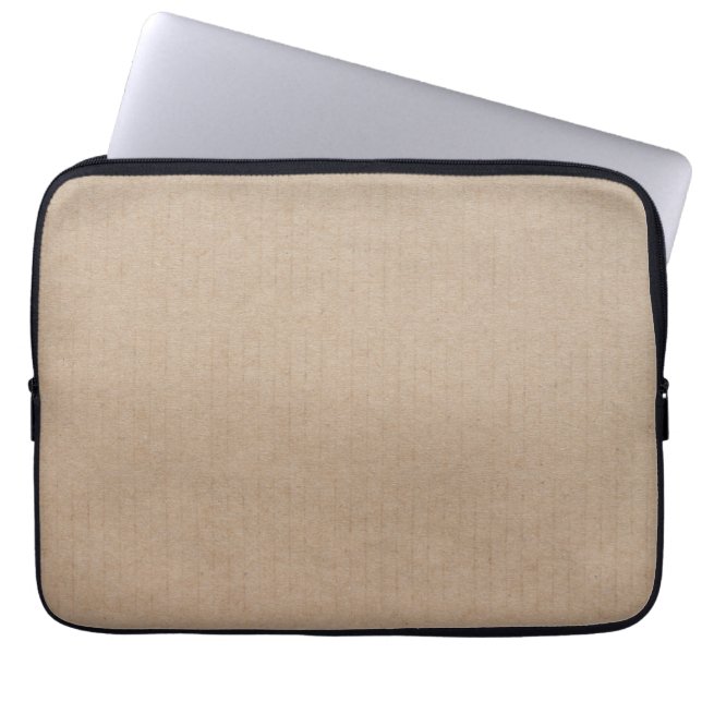 Rustic Kraft Paper Blank Template Custom Laptop Sleeve (Front)