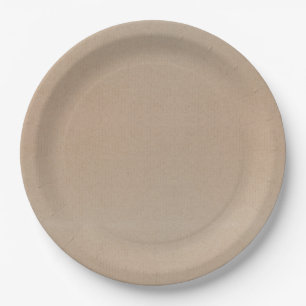 Rustic Kraft Paper Blank Template Custom Paper Plate