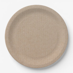 Rustic Kraft Paper Blank Template Custom Plate