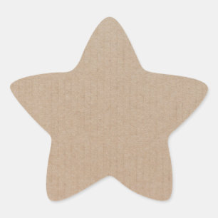 Rustic Kraft Paper Blank Template Custom Star Sticker