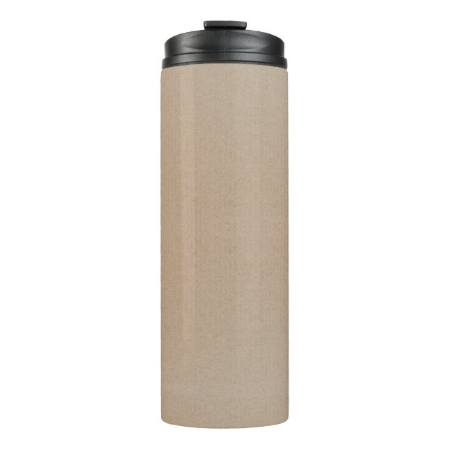Rustic Kraft Paper Blank Template Custom Thermal Tumbler (Front)
