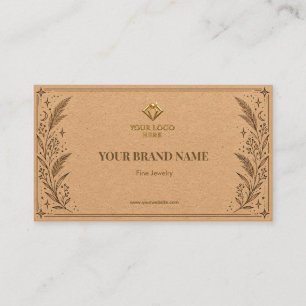 Rustic Kraft Paper Boho Earring Card