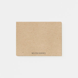 Rustic Kraft paper Chic Personalized Post-it Notes