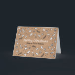 Rustic Kraft Paper Doodle Christmas Card<br><div class="desc">Send your holiday greetings in modern rustic style. The inside is fully customizable for a personal holiday message. �2birdstone 2014 all rights reserved.</div>
