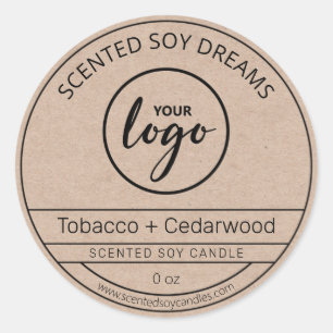 Rustic Kraft Paper Soy Candle Labels