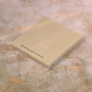 Rustic Kraft paper style personalised Post-it Notes