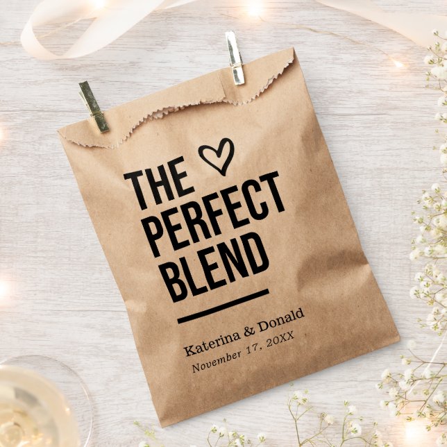 Rustic Kraft Perfect Blend Wedding Favour Bag (Clipped)
