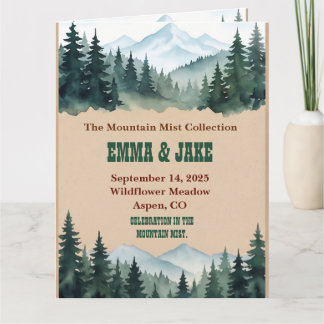 Rustic Kraft Pine Forest Wedding Collection Thank You Card