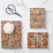 Rustic Kraft Red Fox With Bows And Snowflakes 