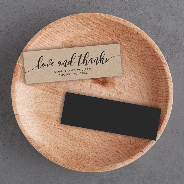 Rustic Kraft Relax Script Mariage Amour et Merci (Créateur téléchargé)