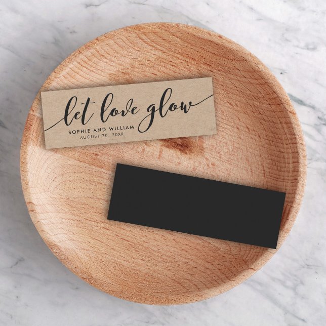 Rustic Kraft Relax Script Wedding Let Love Glow (Creator Uploaded)