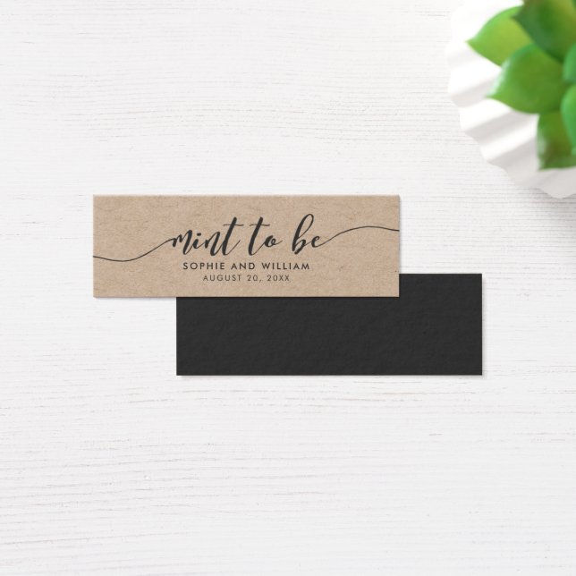 Rustic Kraft Relax Script Wedding Mint to Be (Desk)