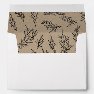 Rustic Kraft Remercie Holiday A7 Enveloppe