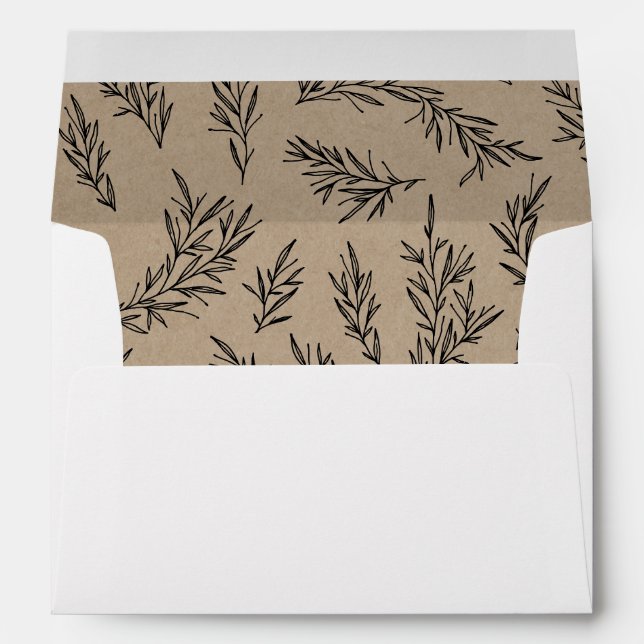 Rustic Kraft Remercie Holiday A7 Enveloppe (Dos (Bas))