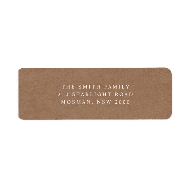 Rustic Kraft Return Address Label (Front)