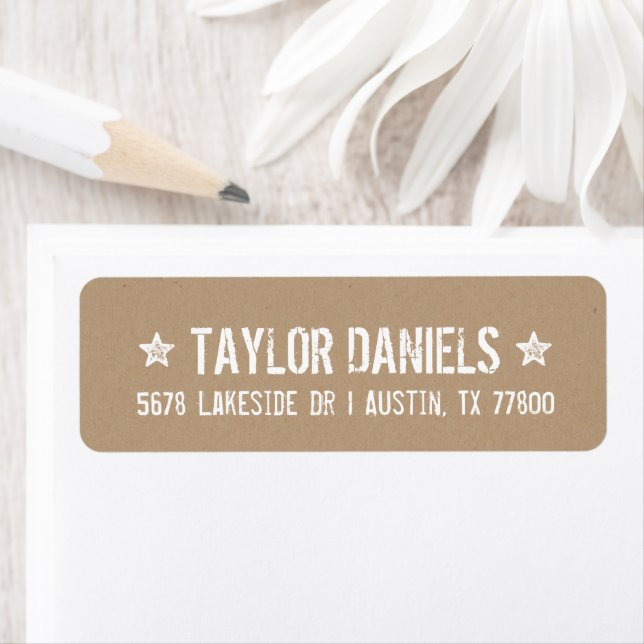 Rustic Kraft Return Address Labels (Insitu)