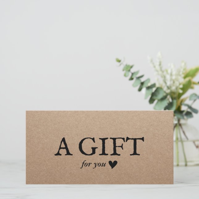 Rustic Kraft Salon & Spa Gift Certificates (Standing Front)
