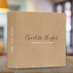 Rustic Kraft Signature Script Business Binder<br><div class="desc">A stylish modern rustic kraft business 3 ring binder A professional elegant design that projects a confident image. Perfect for a wide range of professions including; hairstylist,  makeup artist,  beautician,  hair and beauty stylist,  spa,  nail salon and cosmetologist. Designed by Thisisnotme©</div>