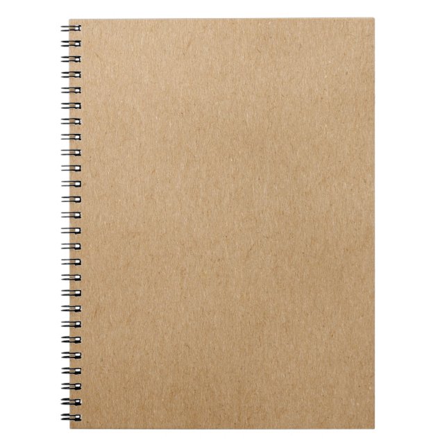 Rustic Kraft Simple Stylish Boho Notebook (Front)