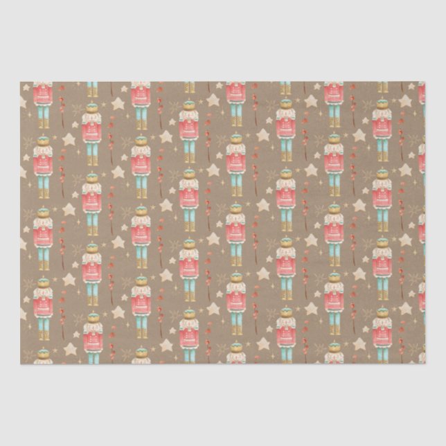 Rustic Kraft The Christmas Nutcracker Tissue Paper (Front)
