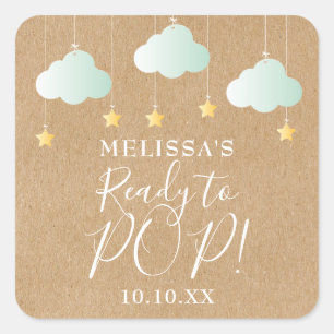 Rustic kraft twinkle twinkle Ready to POP Square Sticker