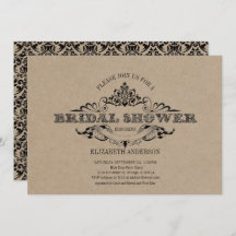 Rustic Kraft Vintage Frame Bridal Shower