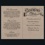 Rustic Kraft Wedding Ceremony Program Templates<br><div class="desc">Rustic Kraft Wedding Ceremony Program Templates</div>