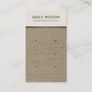 RUSTIC KRAFT WHITE DOT 3 STUD EARRING DISPLAY CARD