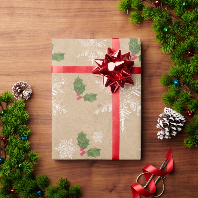Rustic Kraft Wrapping Paper  (Holiday Gift)