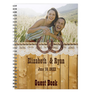 Rustic, Lace and Horseshoes, Guest Book