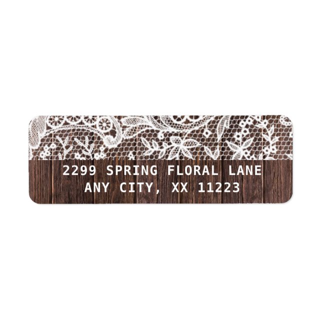 Rustic Lace and Wood wedding (Front)