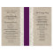 Rustic Lace & Burlap Plum Ribbon Wedding Program