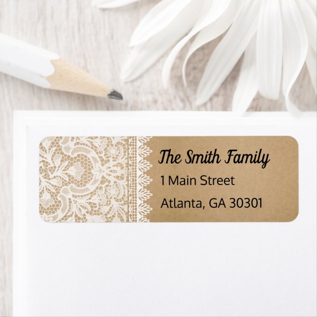 Rustic Lace Custom Address Labels (Insitu)