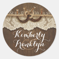 Rustic Lace Horseshoes Country Brown Wedding