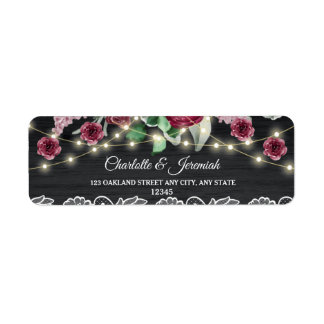 Rustic Lace String Lights Mariage Adresse de retou